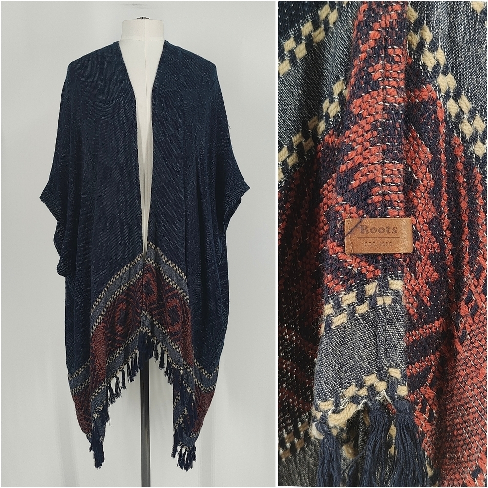 Roots | knit poncho shawl